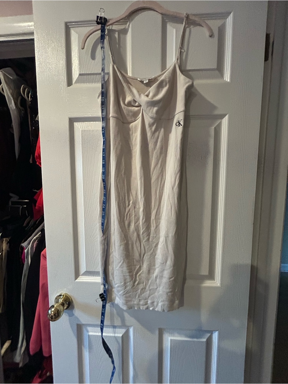 Calvin Klein Cream Slip Dress